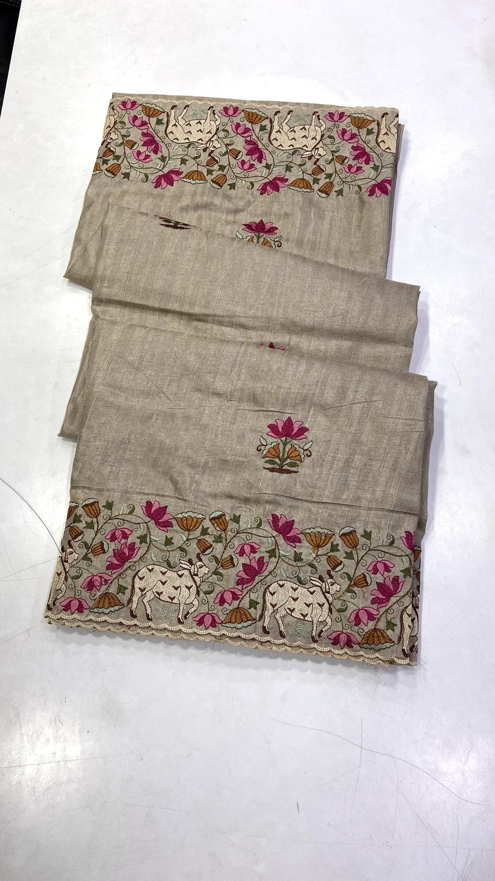 Moi Belle Tussar Silk Saree