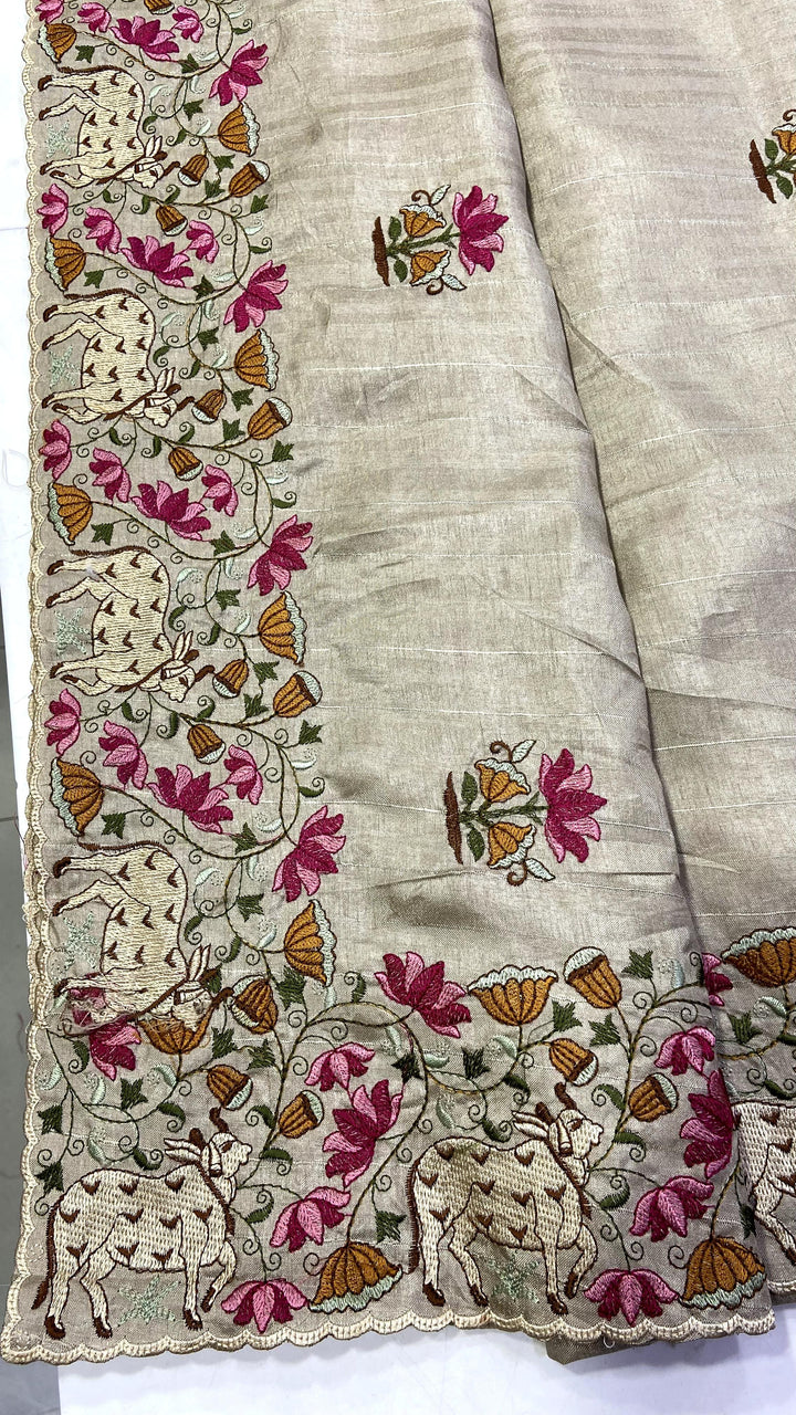 Moi Belle Tussar Silk Saree