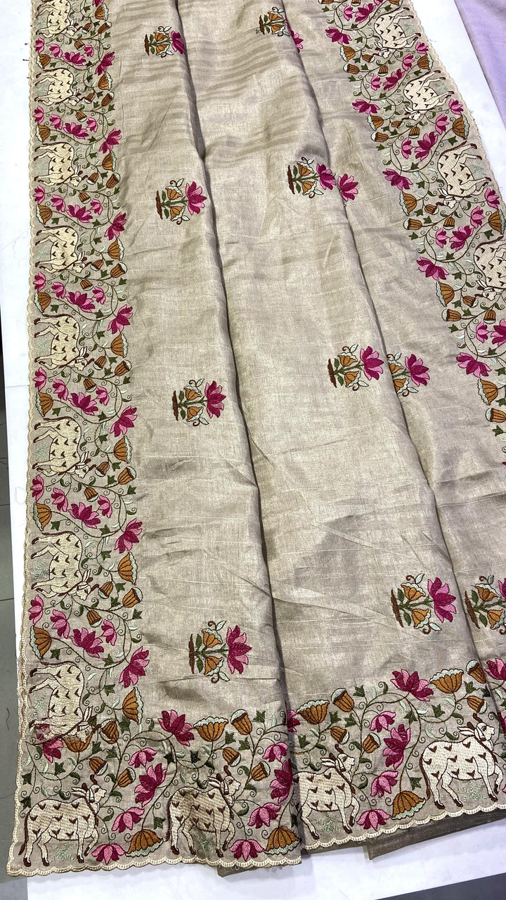Moi Belle Tussar Silk Saree