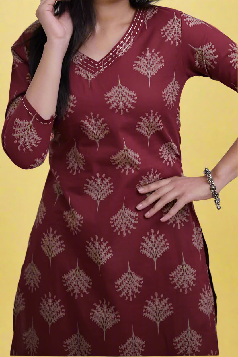 Dressed In Mood Cotton Kurti Set