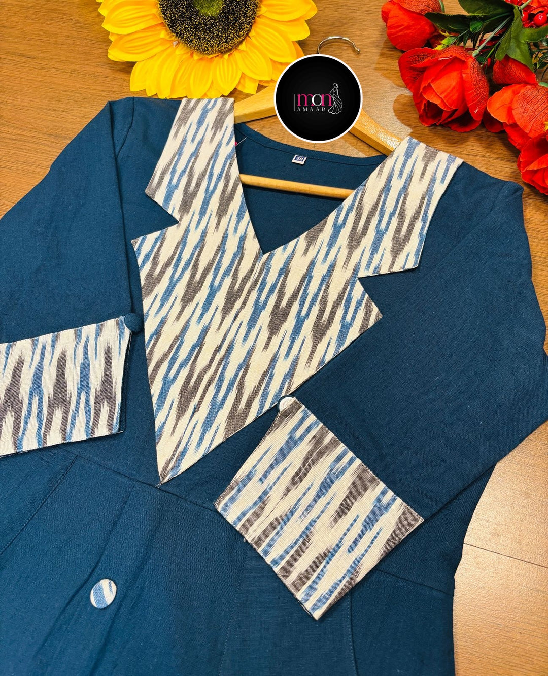 Summer Soul-Pure Ikkat Handloom Dress