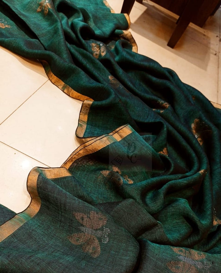 Troyee Linen Jamdani Saree