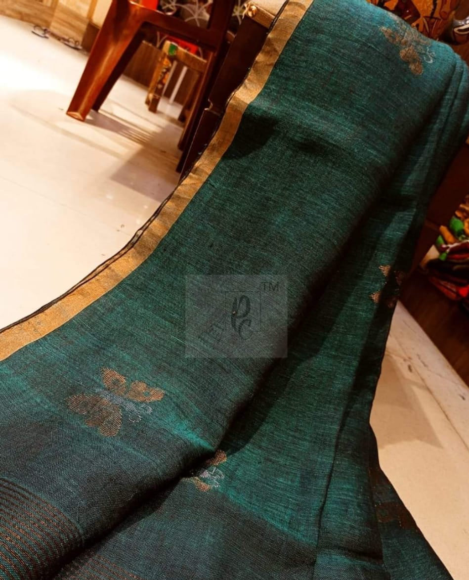 Troyee Linen Jamdani Saree
