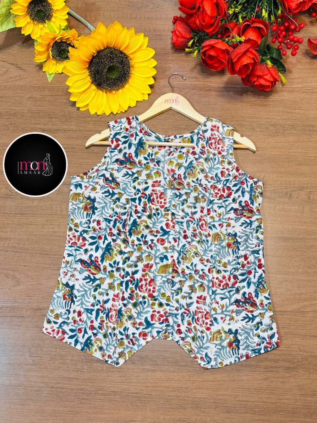 Smart Tee- Sustainable Block Print Ethnic Top