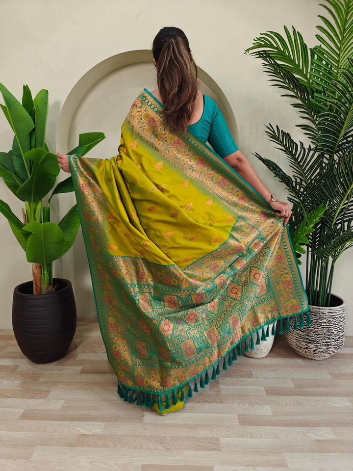 Sunset Secretes Paithani Silk Saree