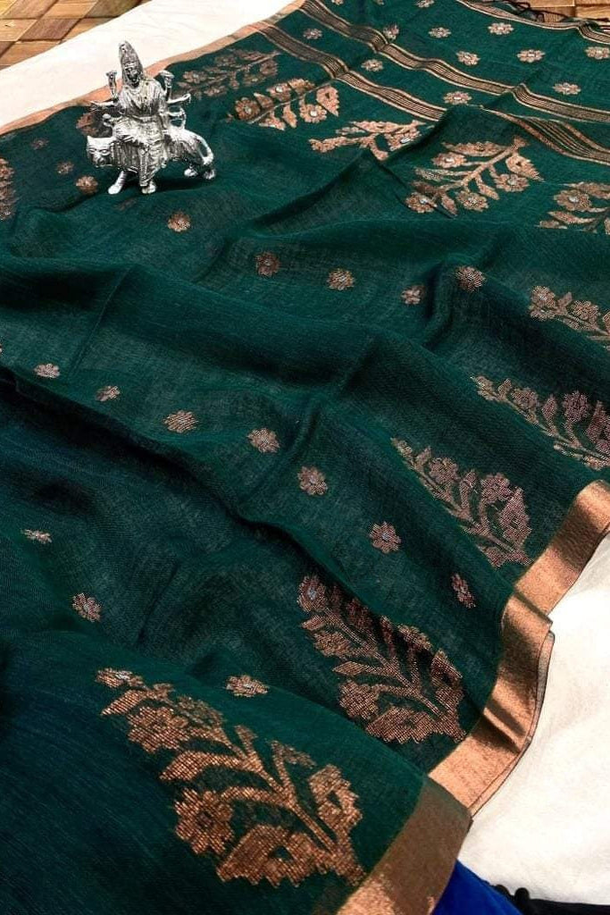 Sutra Linen Jamdani Saree