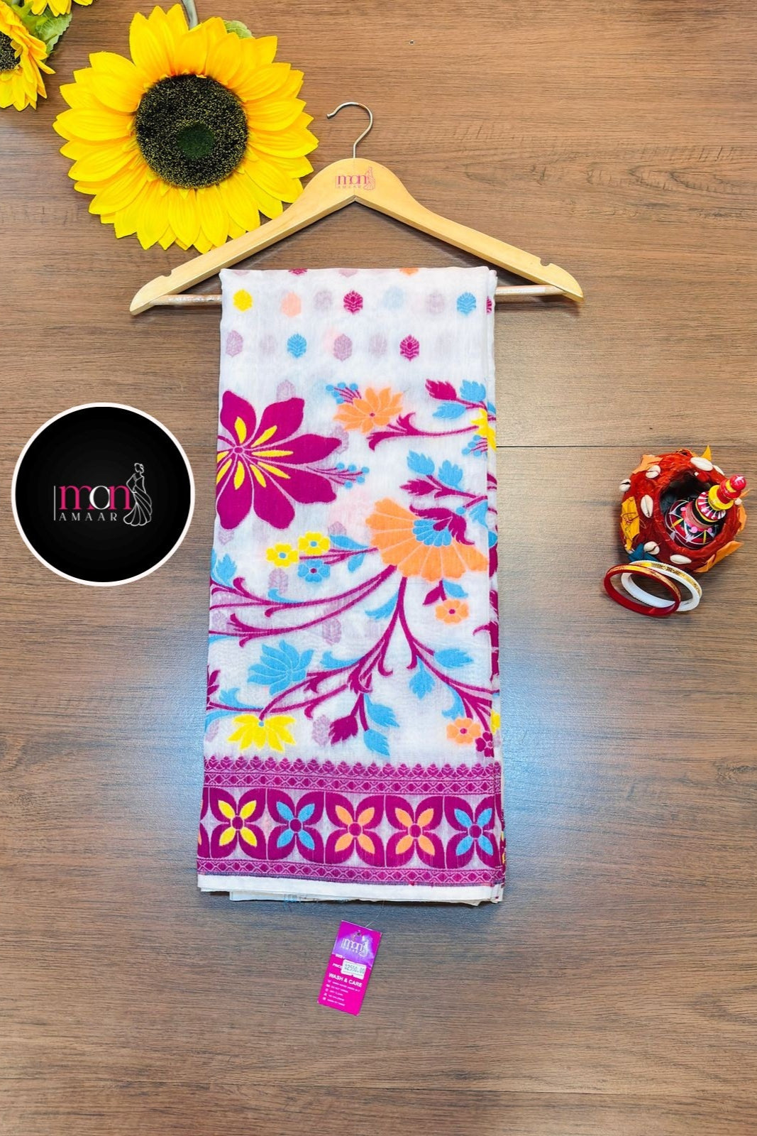 Bengal Blossom -Dhakai Jamdani Saree