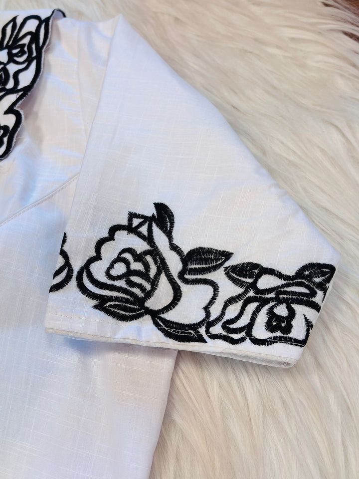 Angel Aura - Designer Blouse With Baby Collar