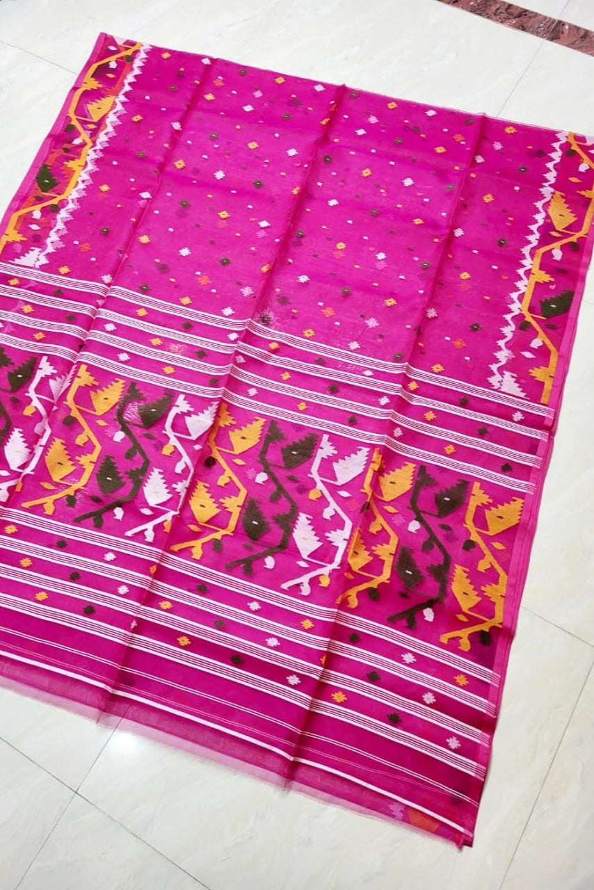 Desher Maati Resom Jamdani Saree