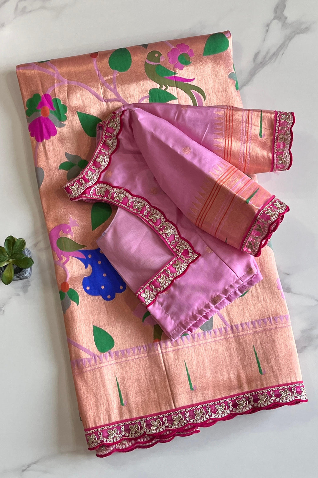 Flow Into Summer Banarasi Pattu Saree