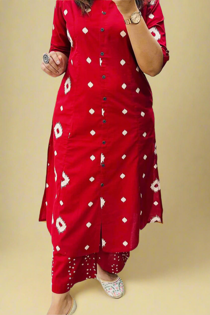 The key To My Happiness Cotton kurti Set