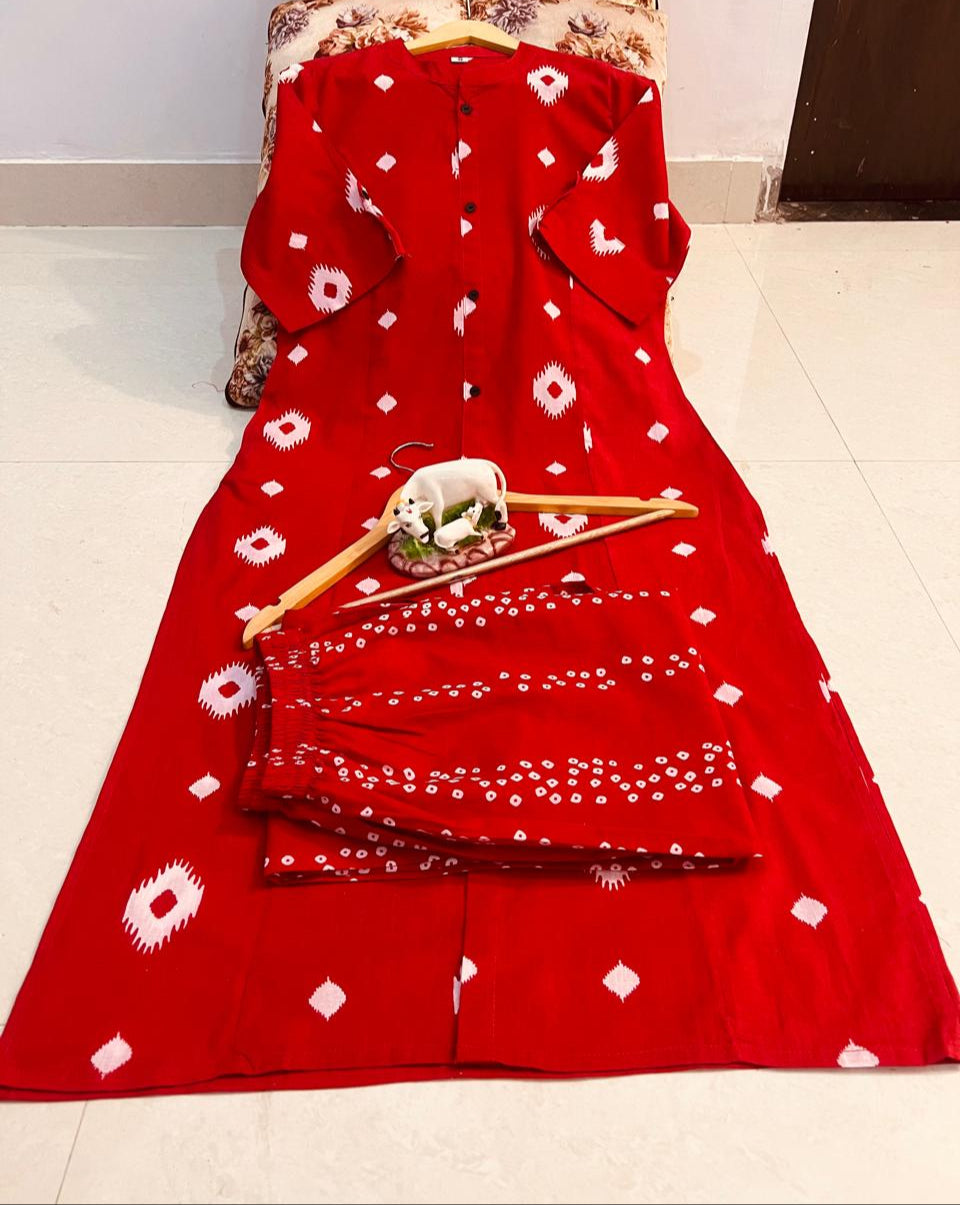 The key To My Happiness Cotton kurti Set