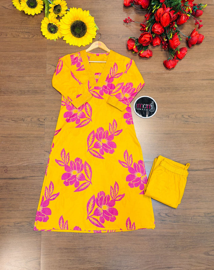 Neutral Command - Cotton Kurti Set