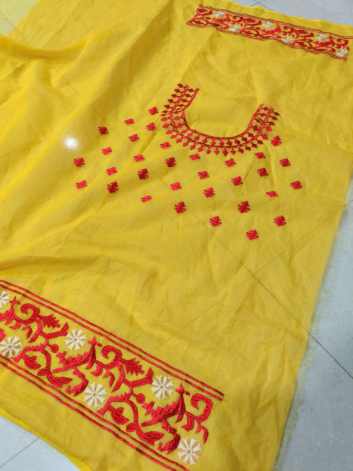 Kadambari Muslin Resham Saree