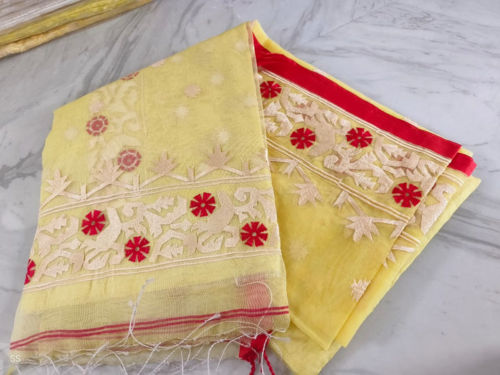 Kadambari Muslin Resham Saree