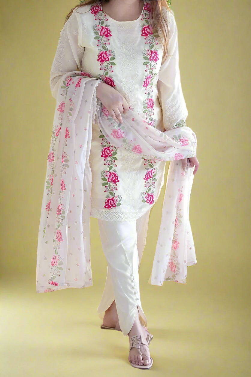 Wild Flowers Cotton Kurti Set