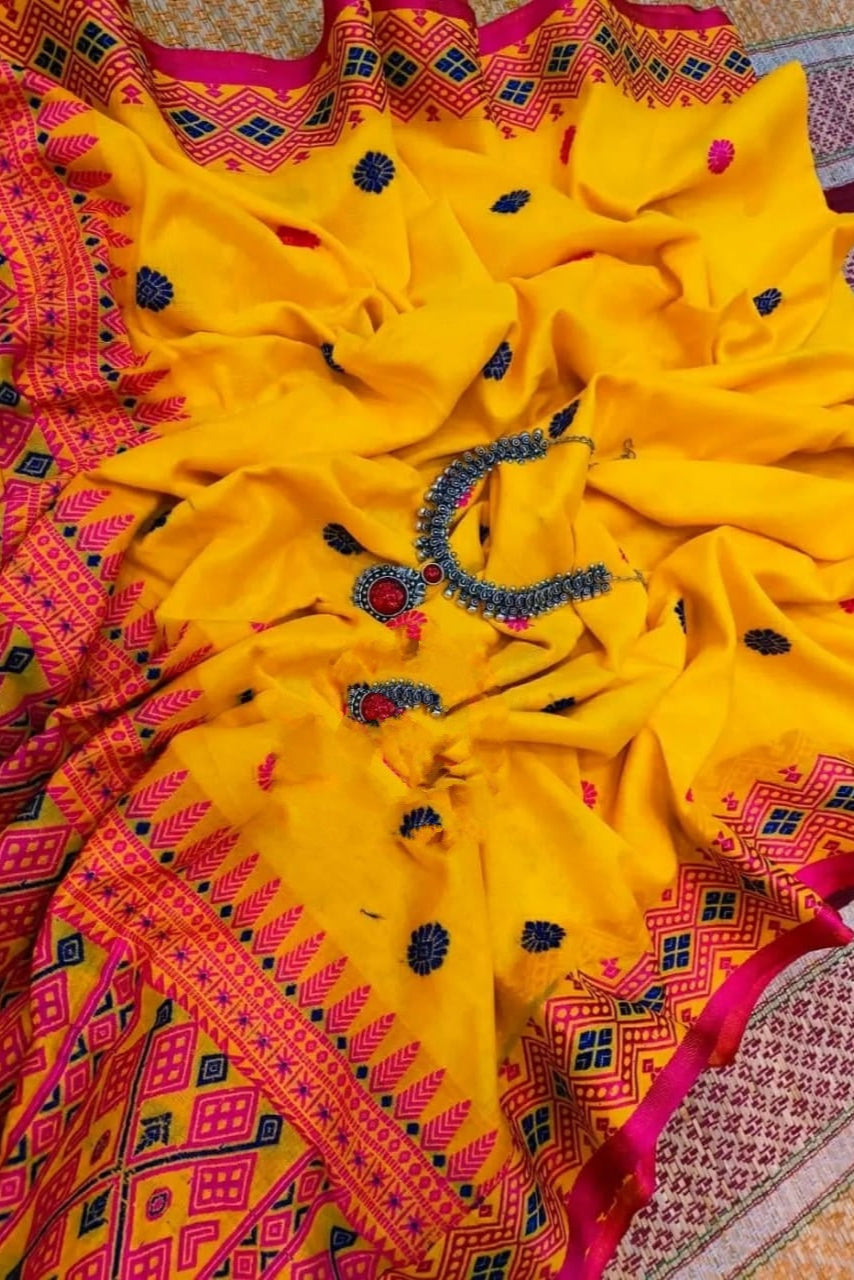 Light Layers Mercerized Cotton Banarasi Saree