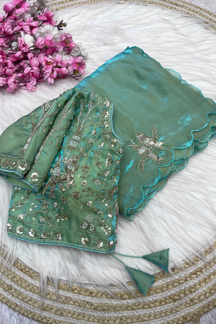 Crush With Designer Satin Silk Saree