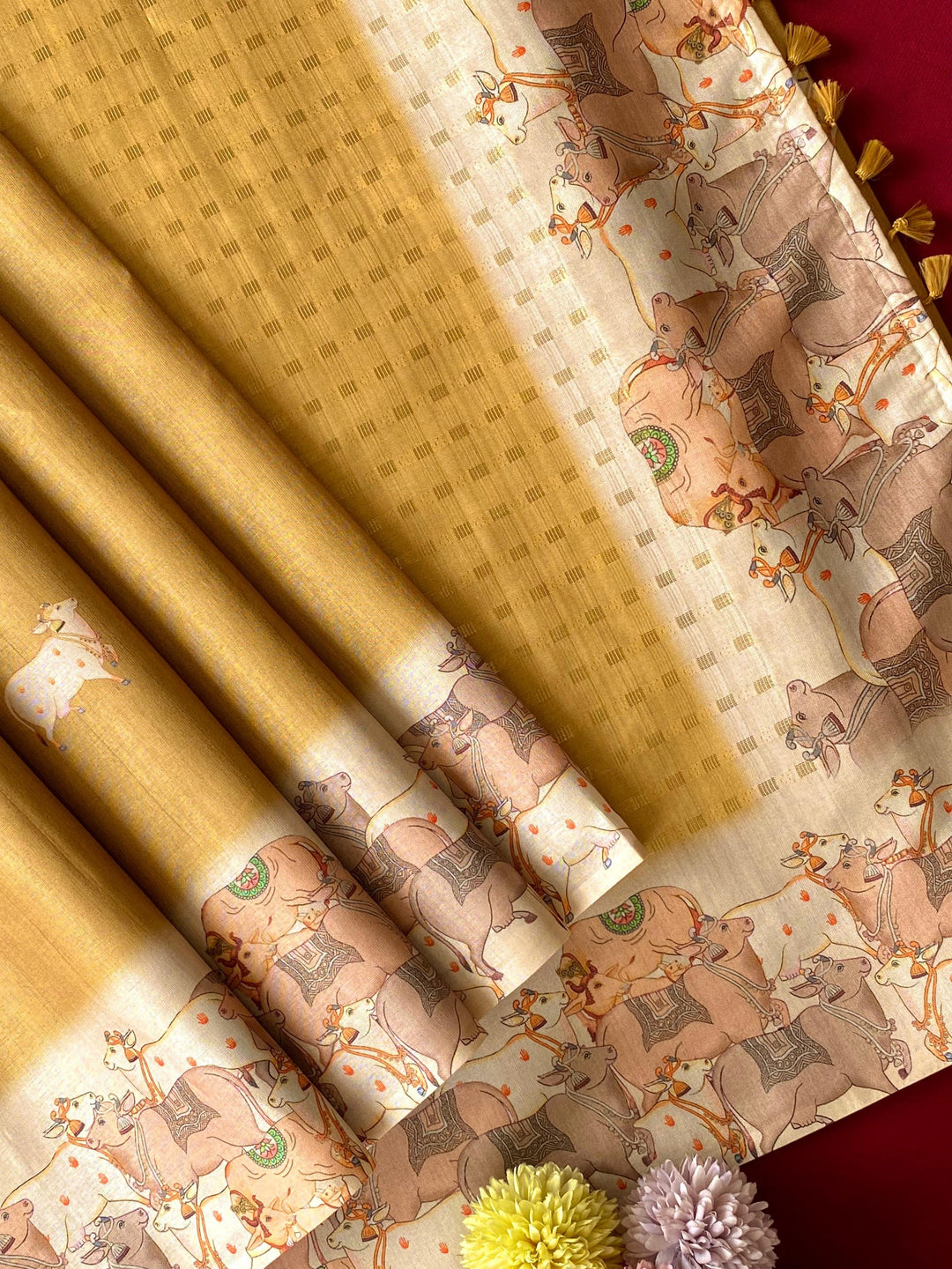 Wisteria Whispers Tussar Silk Saree