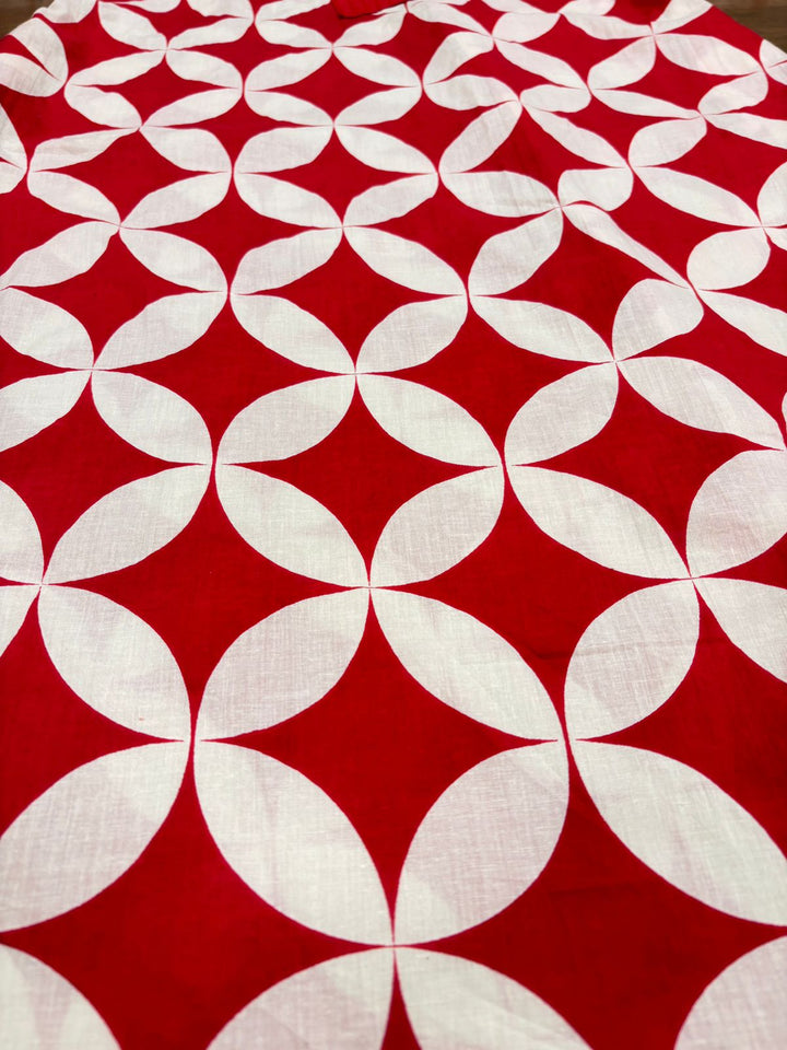 Women In Love- Cotton Coord Set(Red)