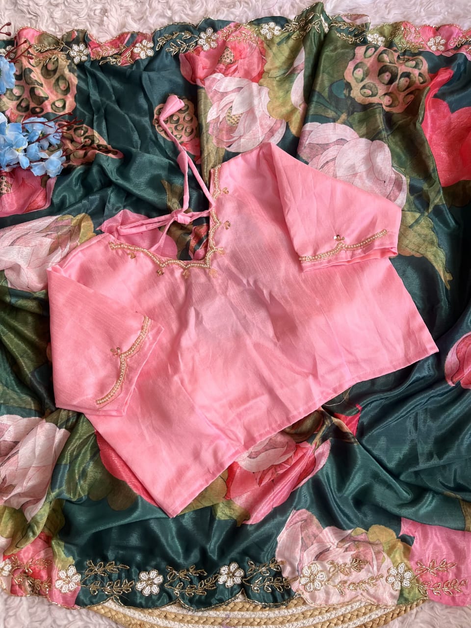 With And Always Chinnon Silk Saree