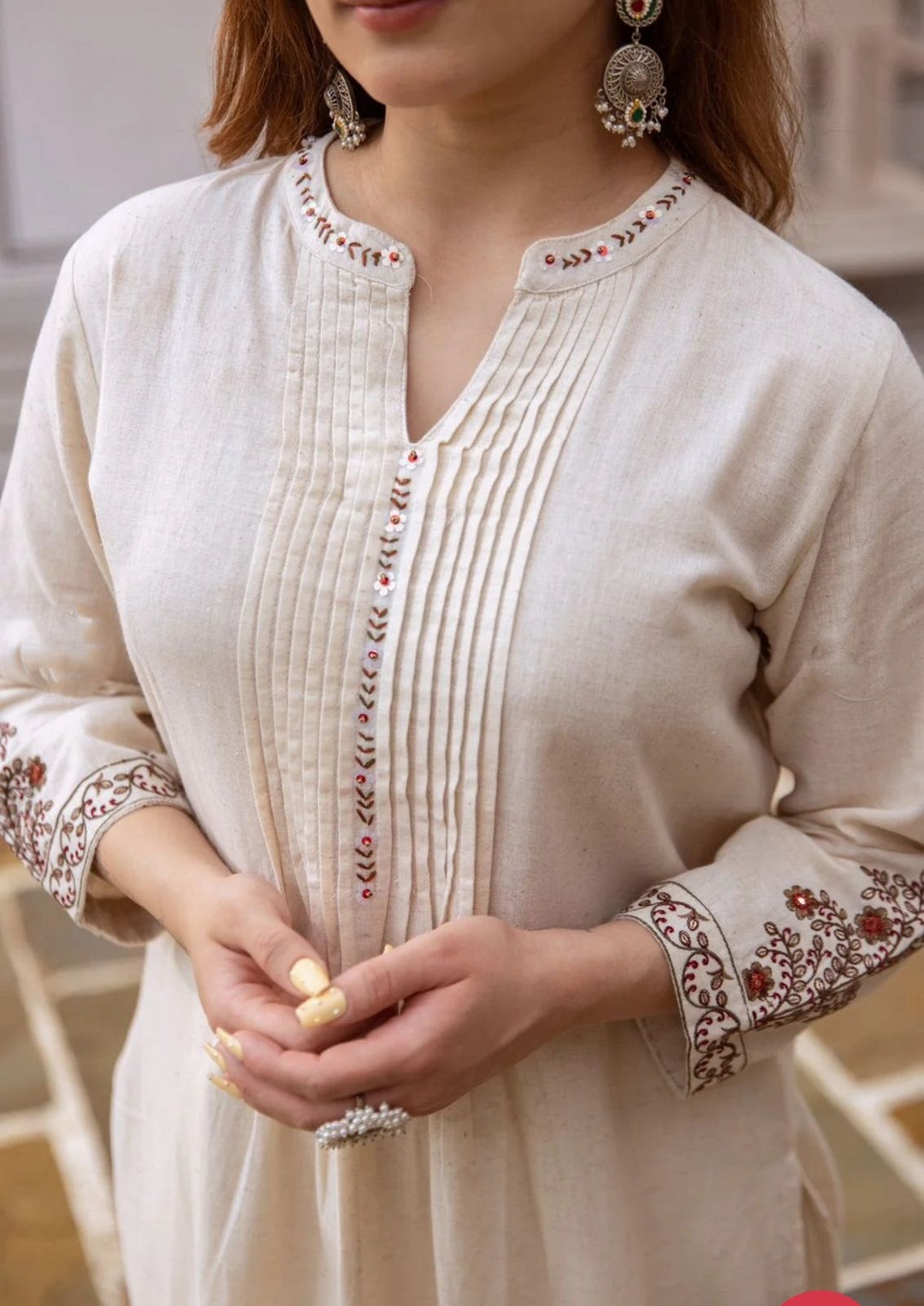 DrapeLine Cotton Kurti Set