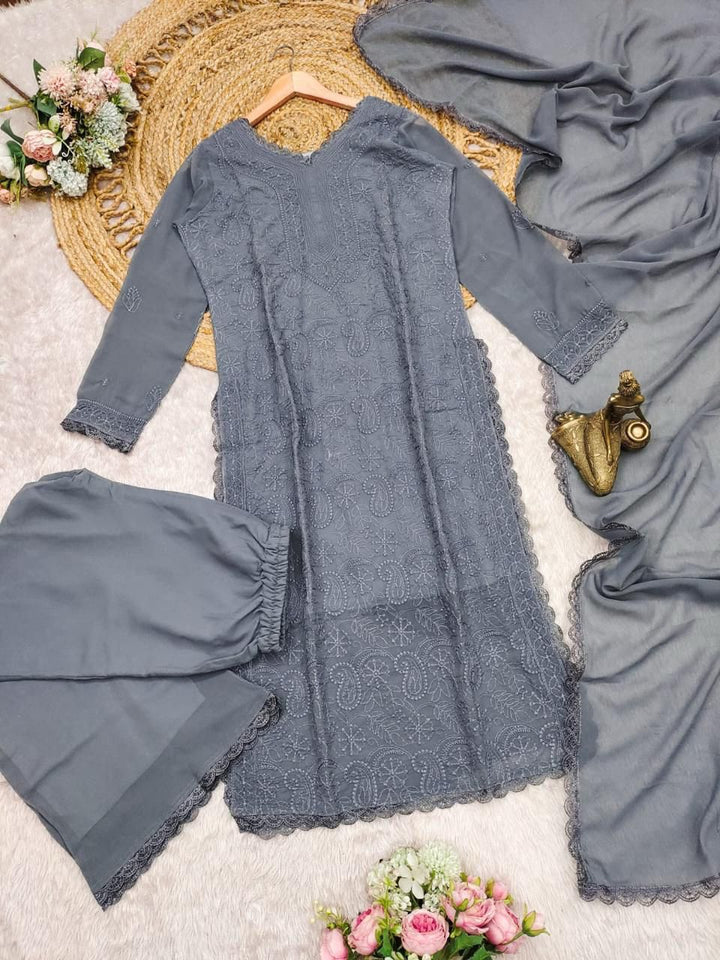 Breeze Bloom Georgette Kurti Set