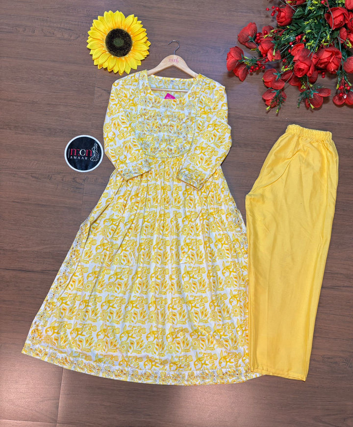 Yellow Herat- Kurti Set