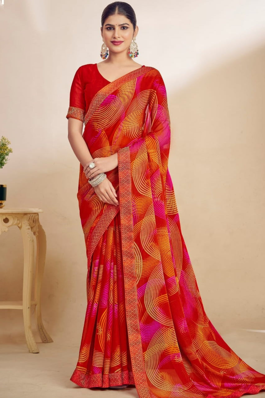 Agnija- soft-flowing chiffon saree