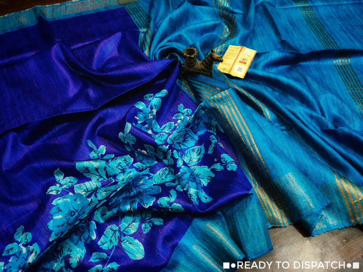 Golden Wand Ghicha Tussar Silk Saree