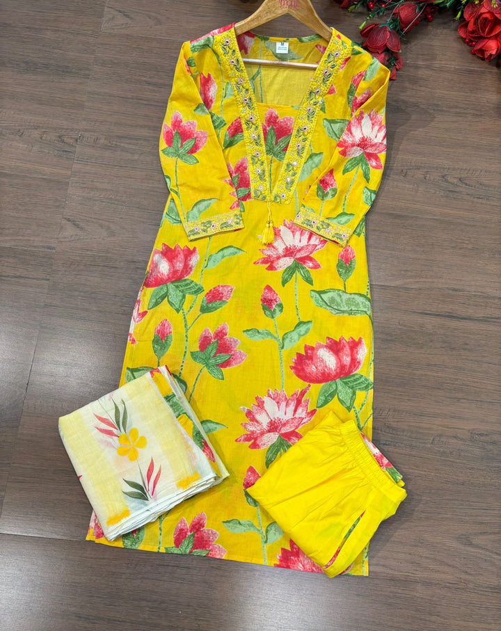 Beauty In Basic Cotton Kurti Set