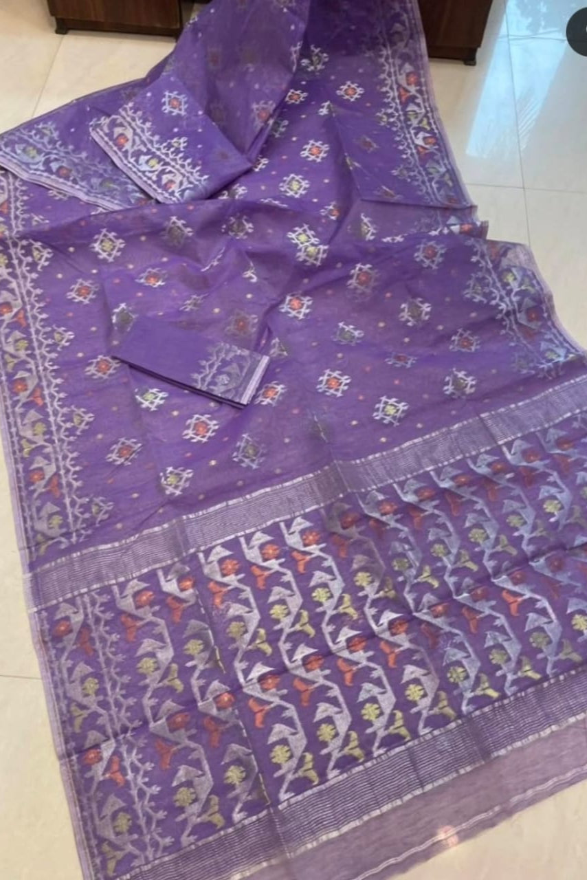 Raag Dhumketu Dhakai Jamdani Saree