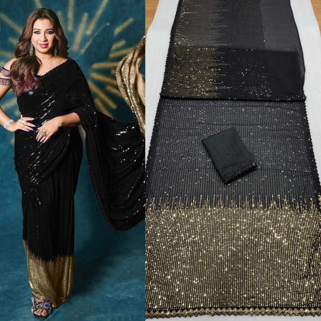 Singer Shreya Ghosal Inspired Georgette Saree