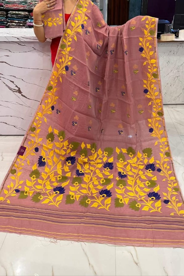 Bouquet of Colors Dhakai Jamdani Saree