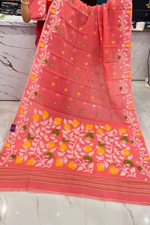Bouquet of Colors Dhakai Jamdani Saree