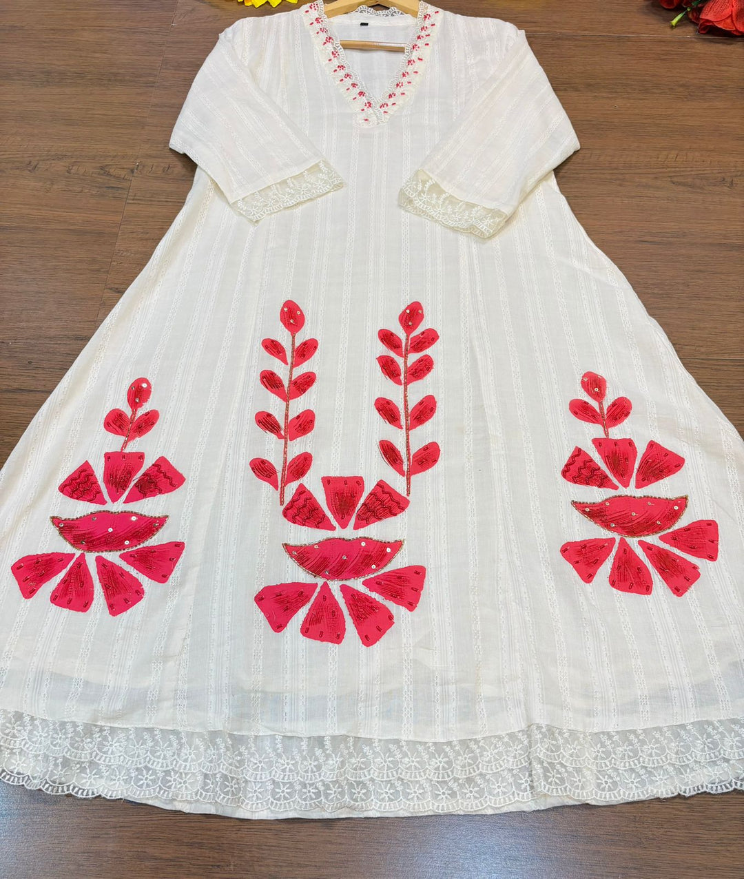 White Wings- Cotton Kurti Set