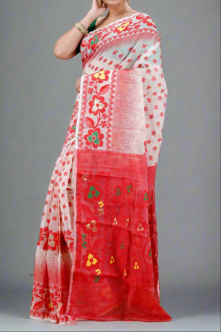 Durga Darpan Dhakai Jamdani Saree