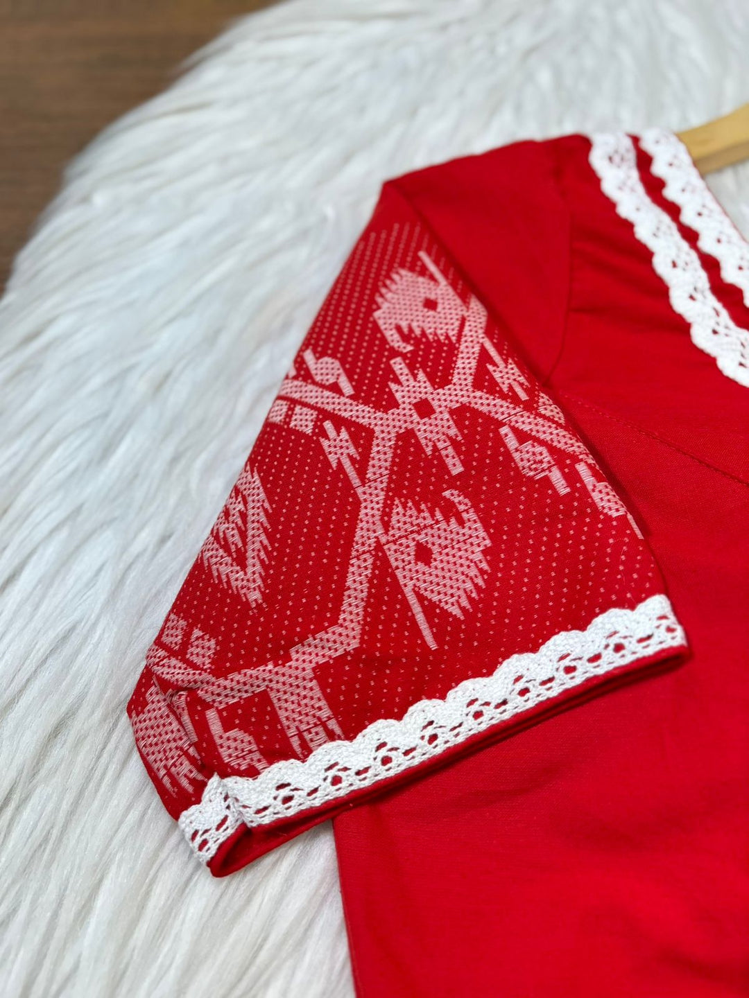 Red Bliss Designer Cotton Blouse