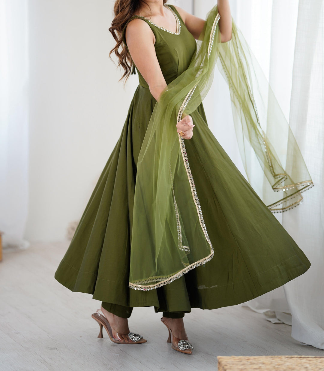 Soul in Shine Chanderi Silk Gown Set