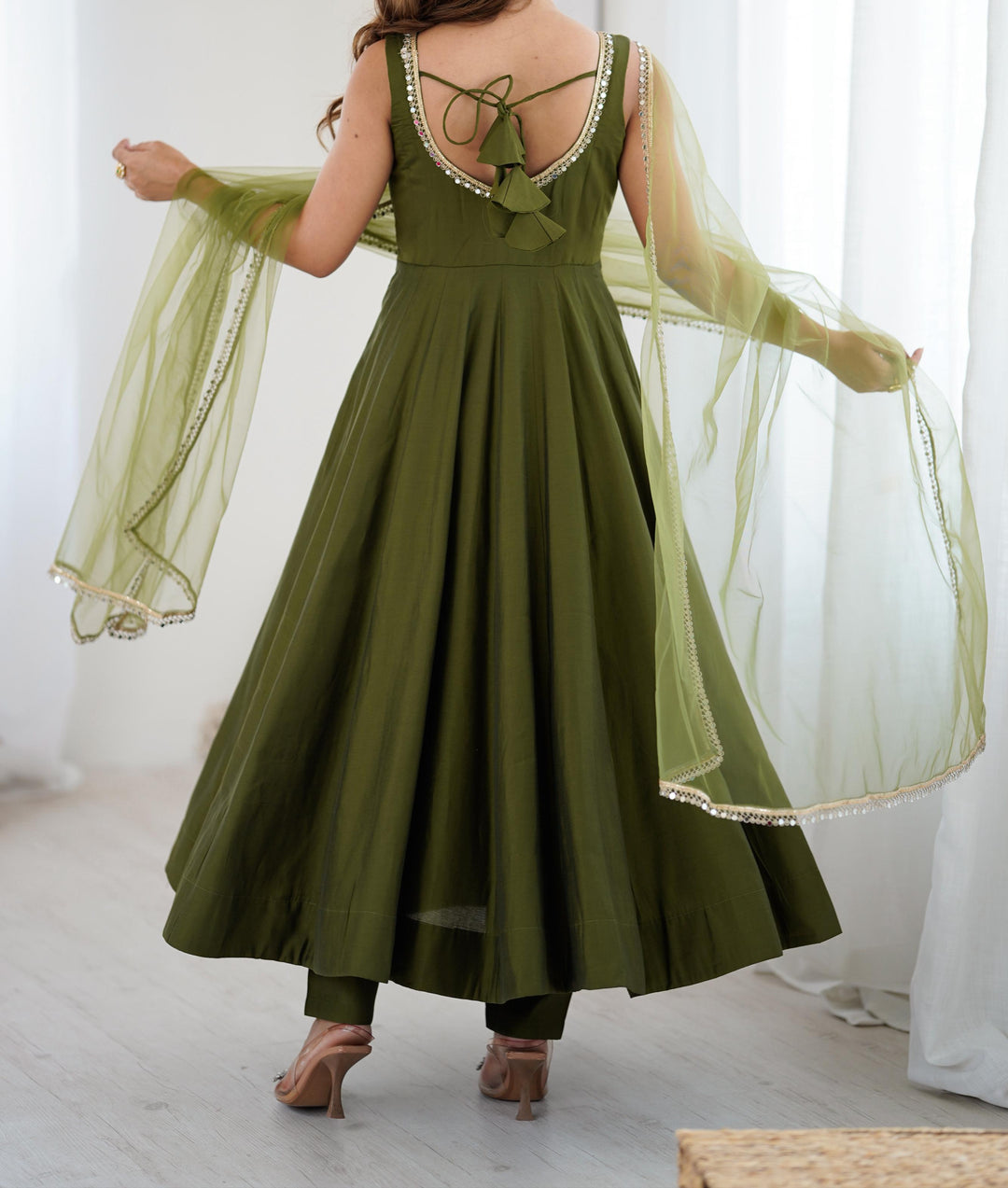 Soul in Shine Chanderi Silk Gown Set