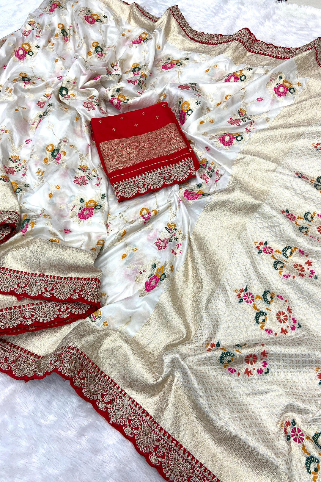 Lighted Eve Khaddi Georgette Banarasi Saree