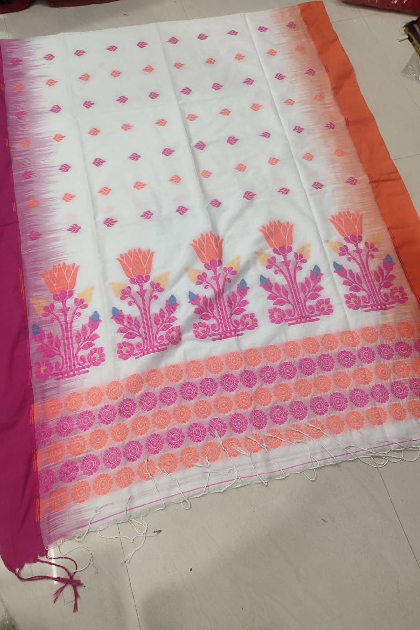 Teesta Tarangini Cotton Ikkat Banarasi Saree