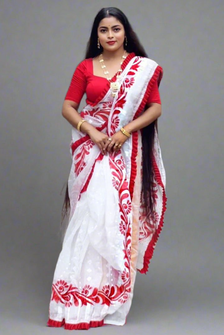 Pushpanjali Special Jamdani Saree