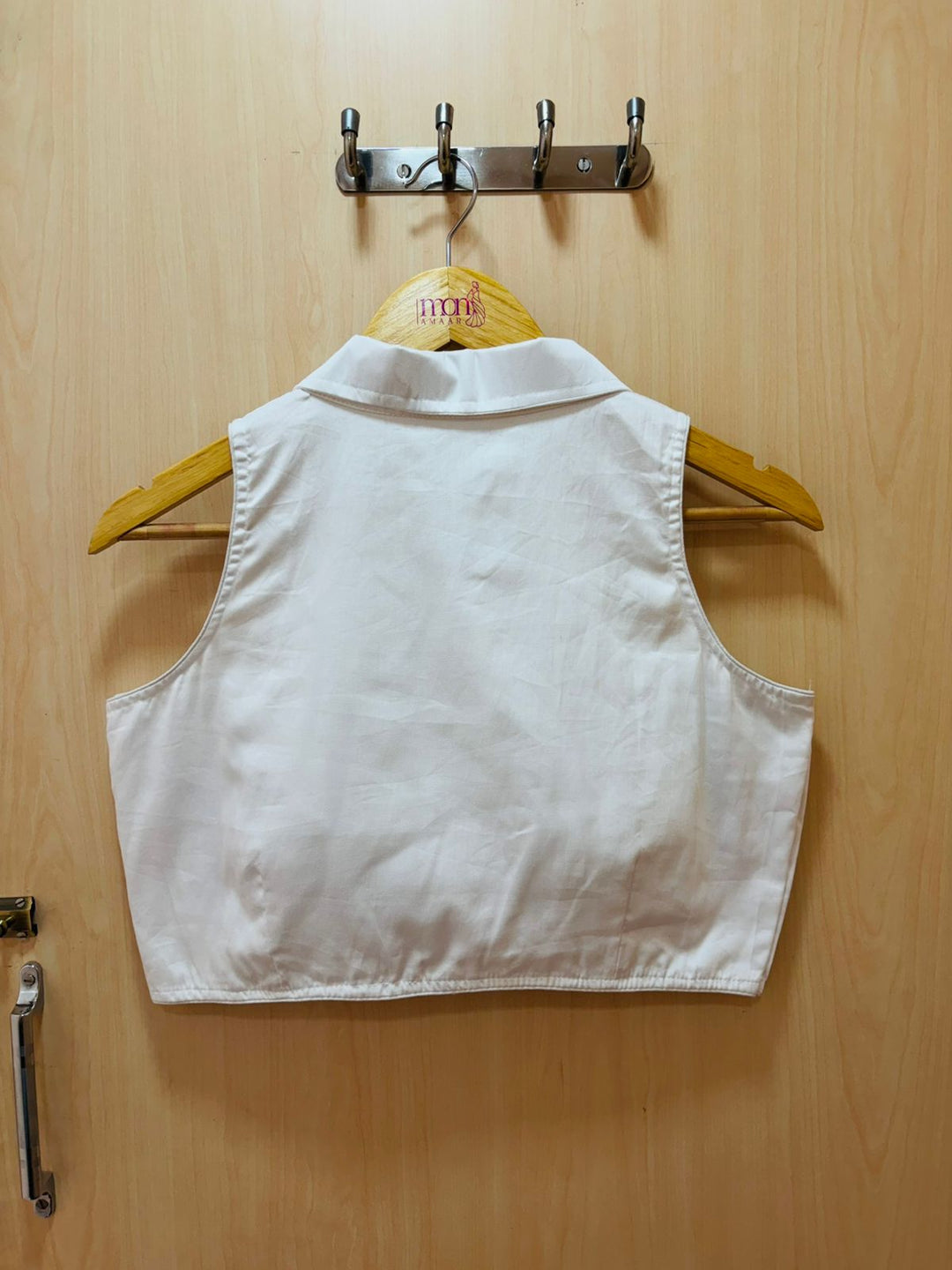 Swarna Kanya white Cotton Blouse