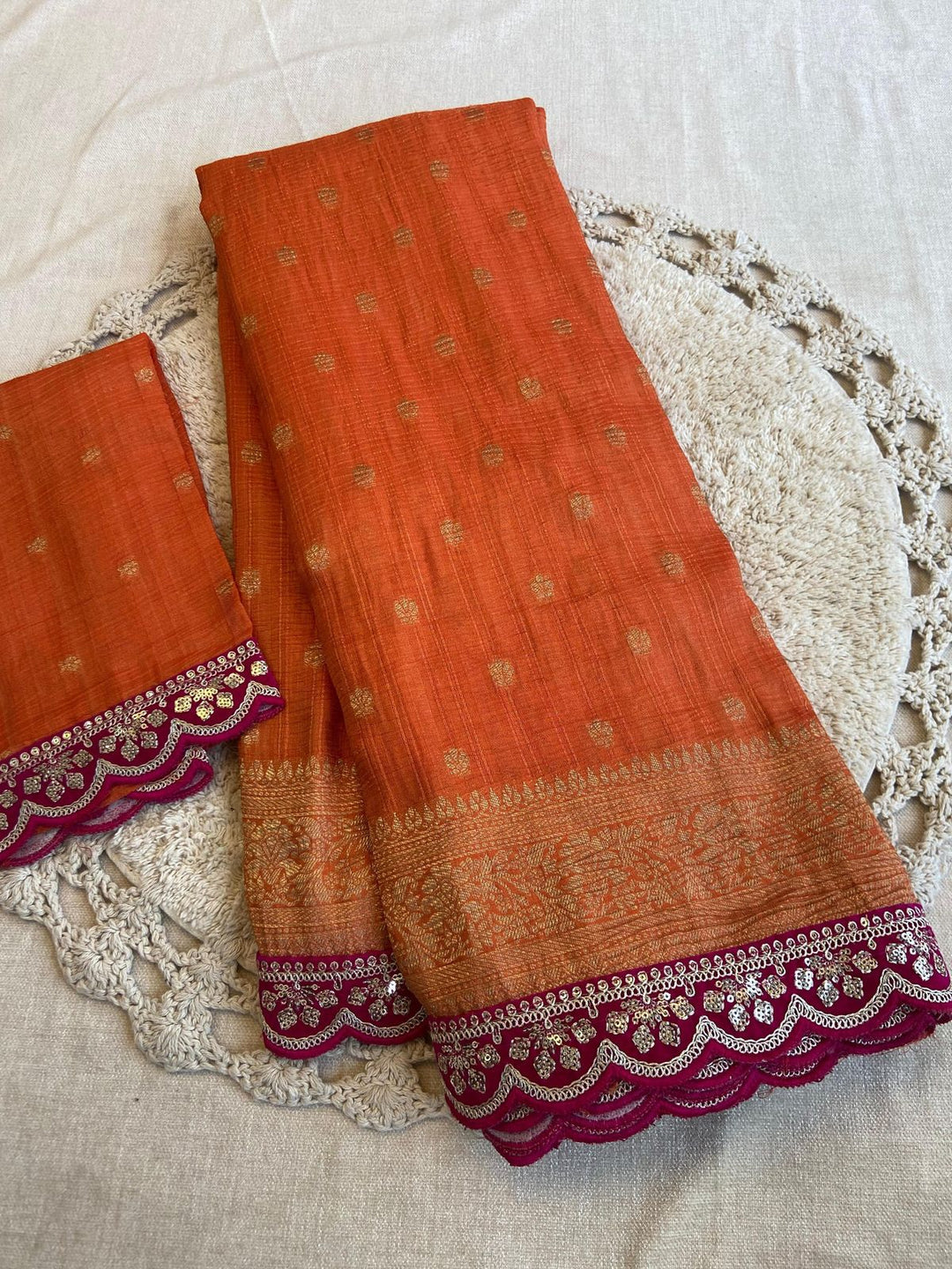 Aromatic Flame Designer Banarasi Silk Saree