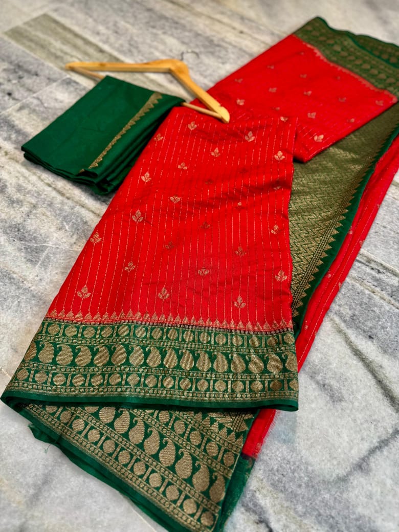 Beautiful Night Banarasi Silk Saree
