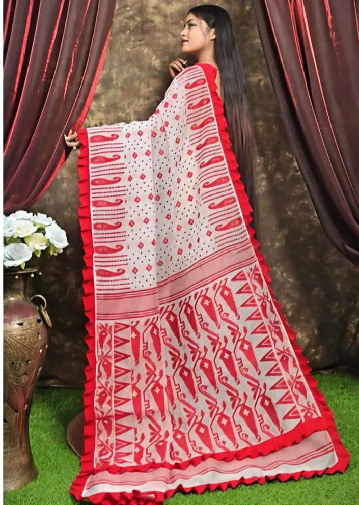 Boron Bela Dhakai Jamdani Saree