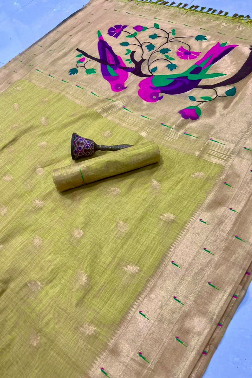 Raindance Elegance Muga Cotton Saree
