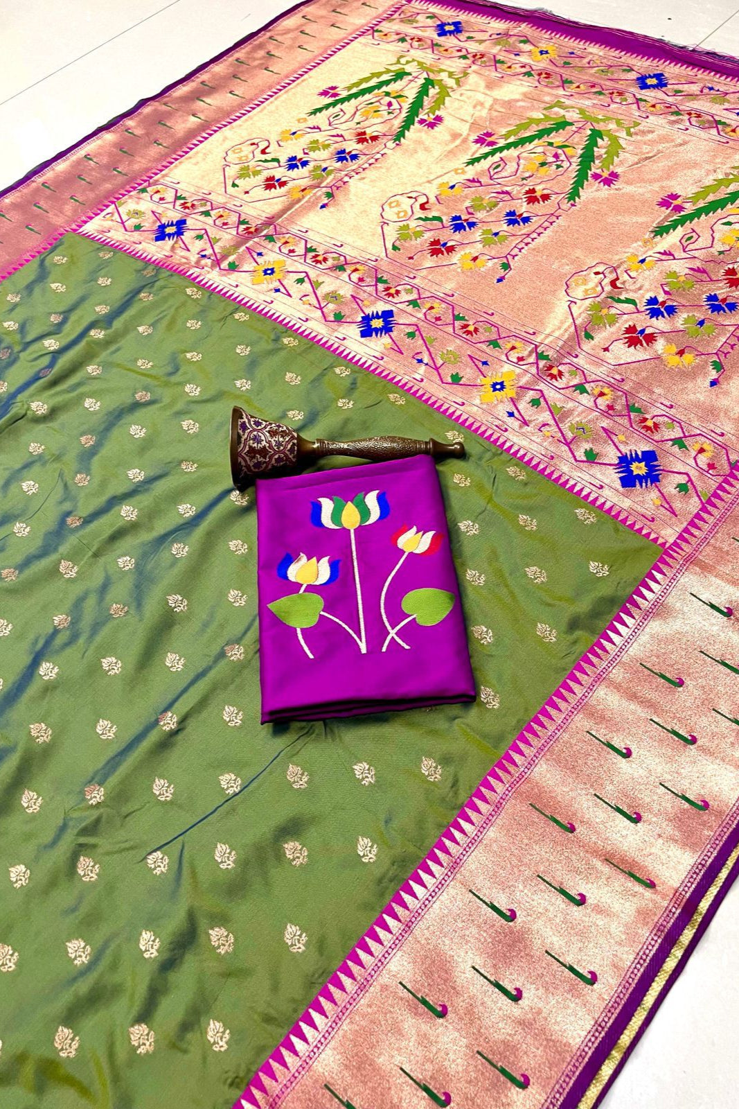 Loom of Luck Kanchivaram Paithani Silk Saree