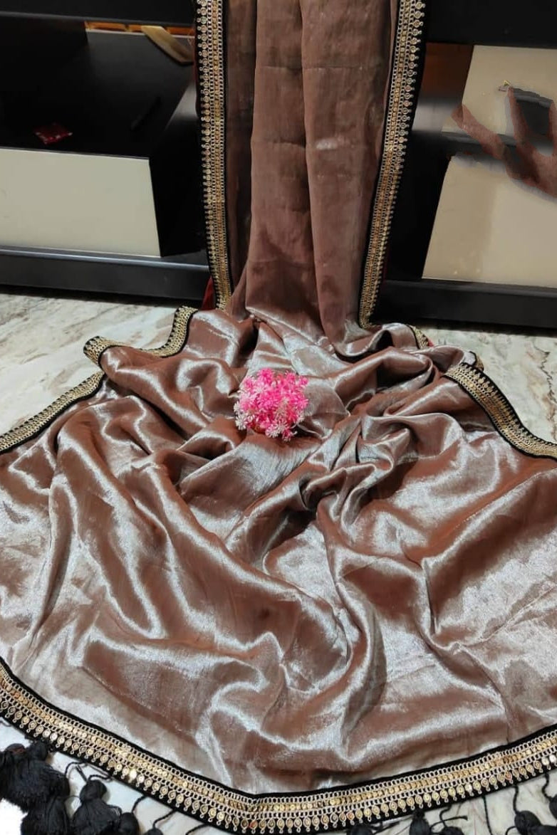 Rajlokkhi Raga Tissue Silk Saree